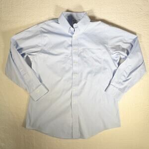Brooks Brothers Button Up Shirt Mens 16.5 - 34 Blue Non Iron Long Sleeve Preppy